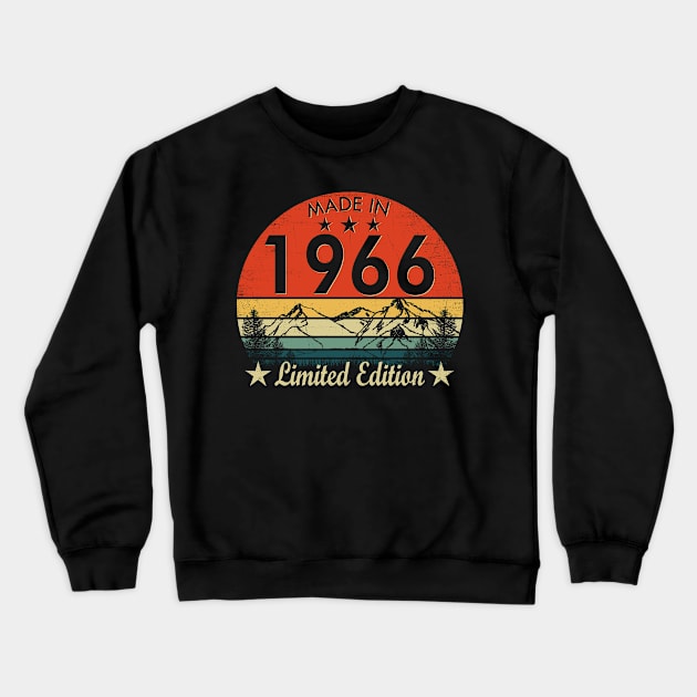 Made in 1966 Limited Edition Vintage Birthday Gift Crewneck Sweatshirt by Tuyetle